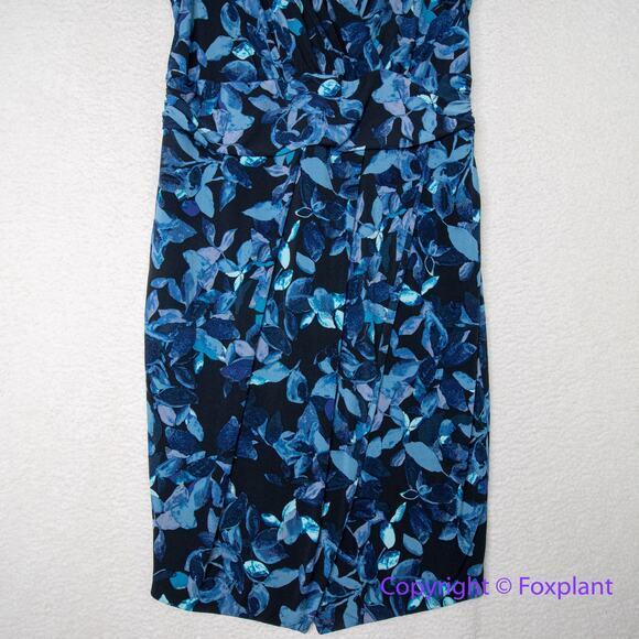 RACHEL Rachel Roy Sleeveless Printed Matte Jersey Dress in Teal Berry‎ Bush, 2X - Picture 8 of 13
